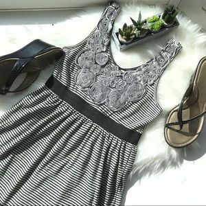 A is for Audrey Striped Jersey Mini Dress